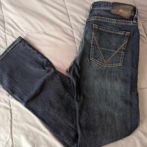 Rock and Roll Denim Revolver Slim Straight Jeans (32x34)
